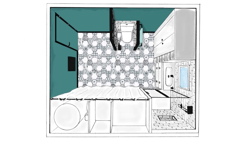 Vu de haut en perspective